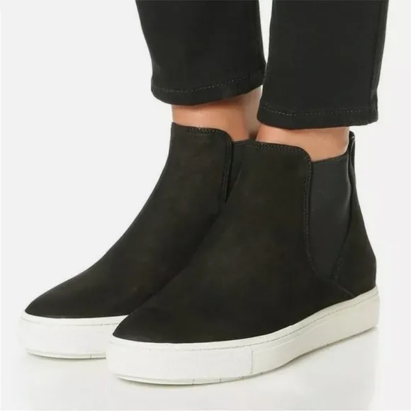 VINCE | Newlyn High Top Skater Shoes | Black Suede | EU 37 US 7