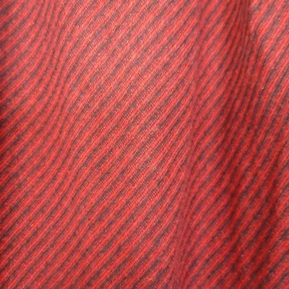 Vintage 40s 50s Striped A-Line Pleated Skirt with Tie Accent