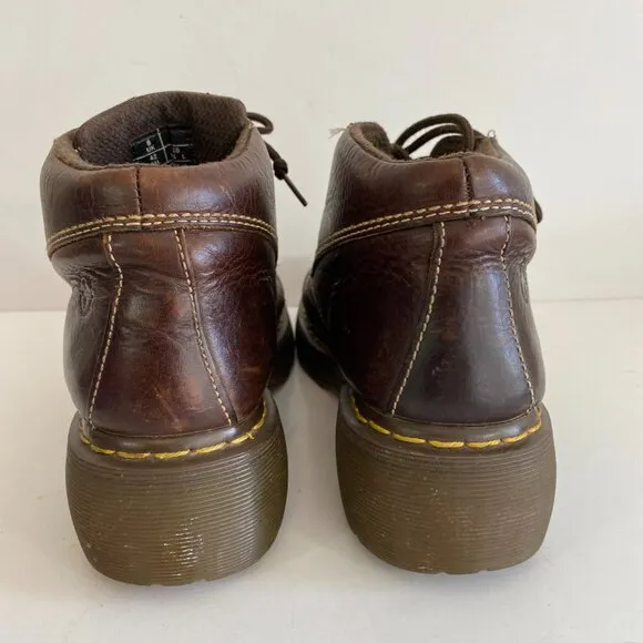 Vintage 90s Chunky Daisy Embossed Dr Martens Lace Up Boots Womens US 10 #12281