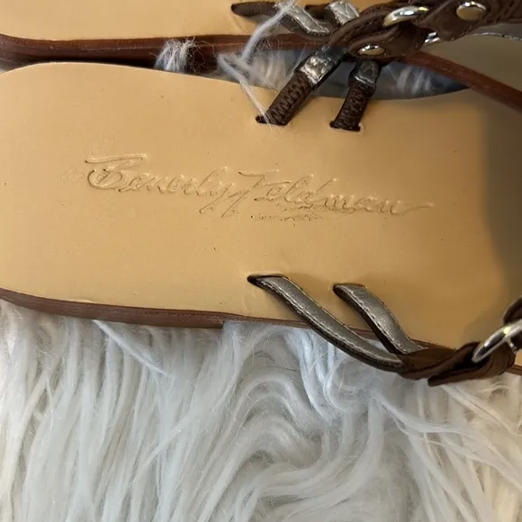 Vintage Beverly Feldman Delicious Leather Gemstone Sandals