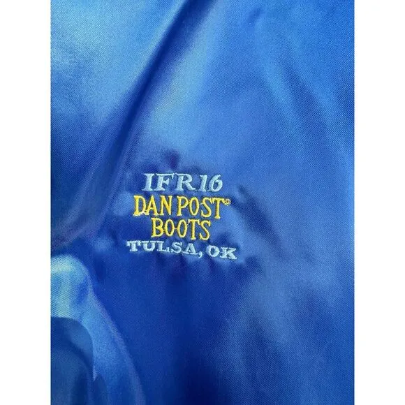 Vintage‎ Blue 1986 International Finals Rodeo Varsity Jacket Tulsa Oklahoma