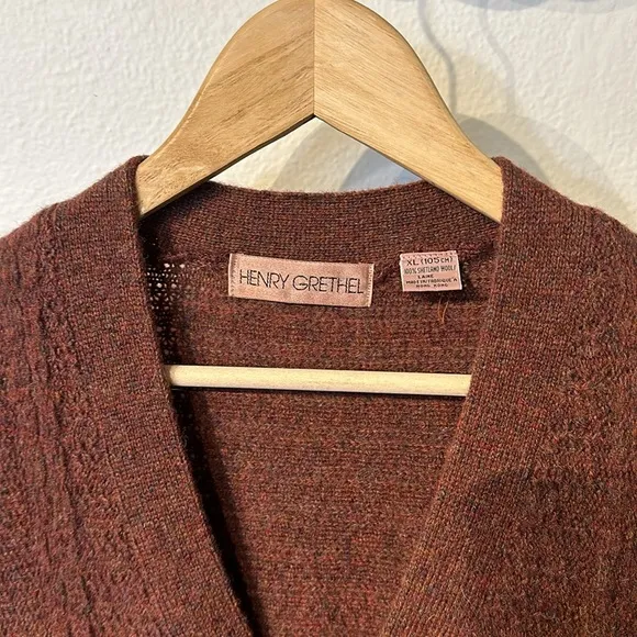 Vintage Henry Grethel 100% Shetland wool vest