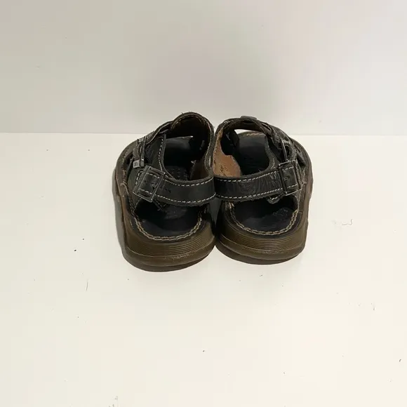 Vintage Kids Dr. Martens 6480 Fisherman Huarache Leather Sandal Size 13 Black