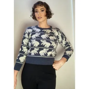 Vintage Koala Sweater 100% Australia Wool Heavyweight Shrunken Cropped ~ Sz S