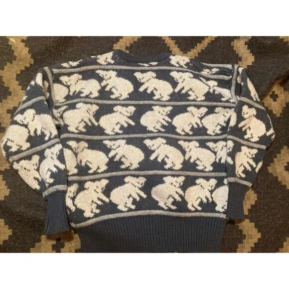 Vintage Koala Sweater 100% Australia Wool Heavyweight Shrunken Cropped ~ Sz S