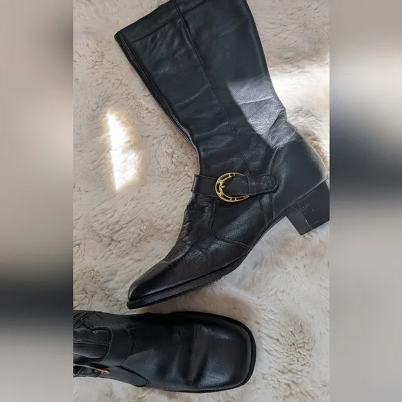 Vintage Mod 1960s Brevitt England Go Go Leather Boots