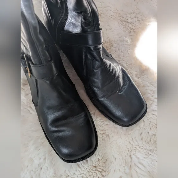 Vintage Mod 1960s Brevitt England Go Go Leather Boots