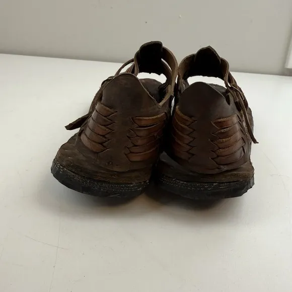 Vintage S'khumba Crafts  Leather Tire Tread South African Sandals Mens 9