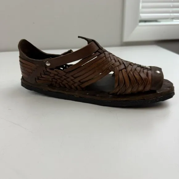 Vintage S'khumba Crafts  Leather Tire Tread South African Sandals Mens 9