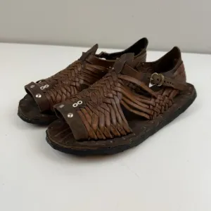 Vintage S'khumba Crafts  Leather Tire Tread South African Sandals Mens 9