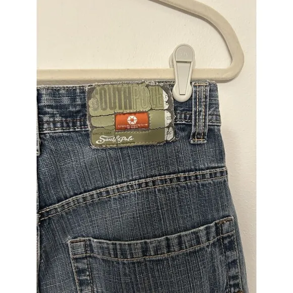 Vintage Southpole Wide Leg Jeans Mens 29x29 Baggy Loose 90s Hip Hop Skater Y2K