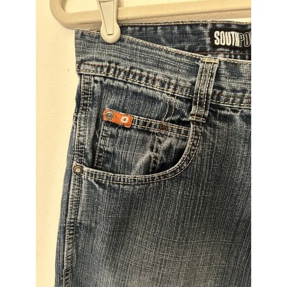 Vintage Southpole Wide Leg Jeans Mens 29x29 Baggy Loose 90s Hip Hop Skater Y2K