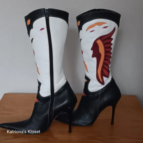 Vintage Vero Cuoio Pointed Toe Stiletto Boots