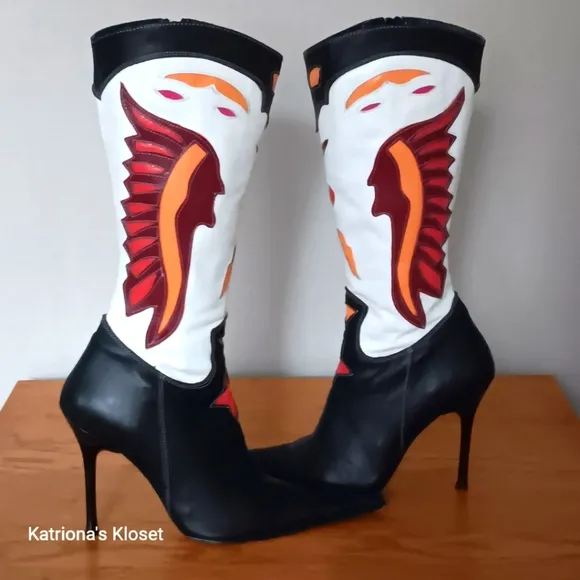 Vintage Vero Cuoio Pointed Toe Stiletto Boots