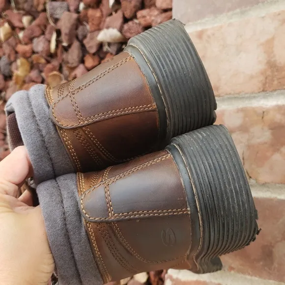 Vintage Y2K Skechers Leather Chunky Ankle Boots Sneaker Size 6 Brown Grunge Punk
