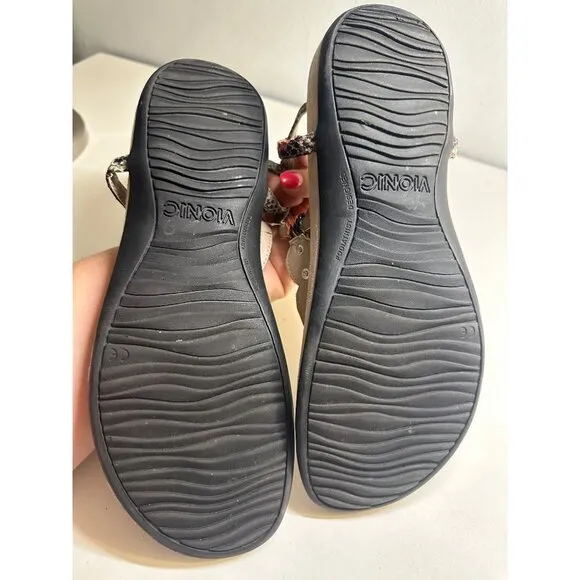 Vionic Crystal Jewled Orthotic Arch Support Sandals Size 11‎