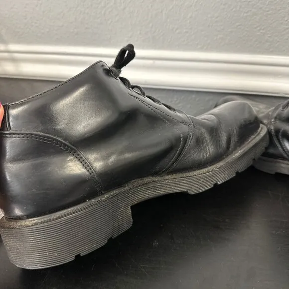 Vtg 90s Dr. Martens Doc 8752 Square Toe Leather Chunky Boots UK 10 US 11 Mens