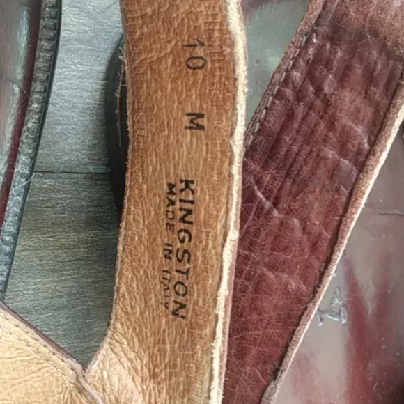 Vtg Bally Italian leather wovan sandals 10