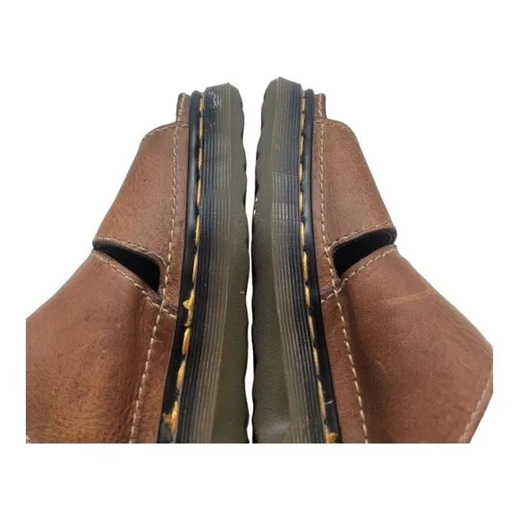 Vtg Dr Martens Shoes Men 8 Brown DUNE Leather Sandals Y2K Chunky Academia  9075