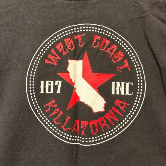 VTG We the West Shirt One Eight Seven Secret Society Burning Bridge XL USA Made