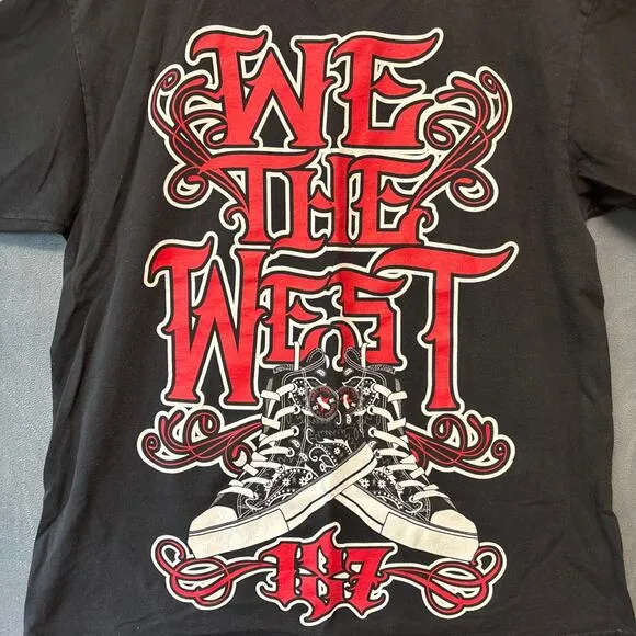 VTG We the West Shirt One Eight Seven Secret Society Burning Bridge XL USA Made