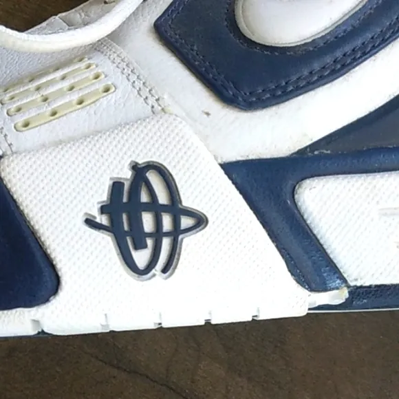 VTG Y2K NIKE ELITE NAVY/WHITE BASKETBALL HIGHTOP SNEAKERS MENS 10.5