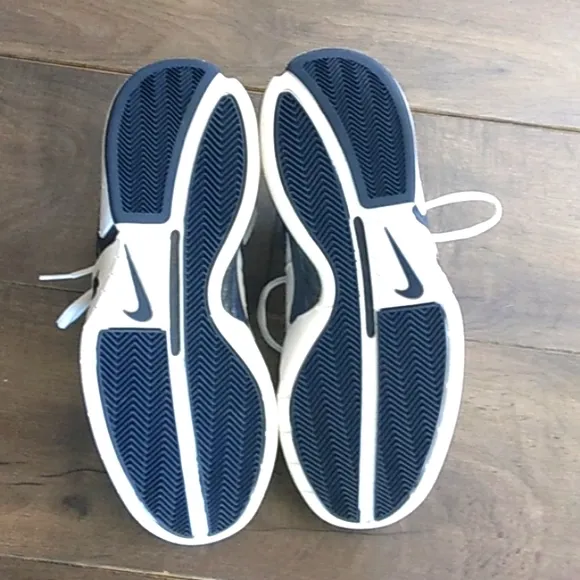 VTG Y2K NIKE ELITE NAVY/WHITE BASKETBALL HIGHTOP SNEAKERS MENS 10.5