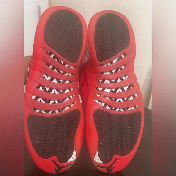 White and Red Basketball Sneakers