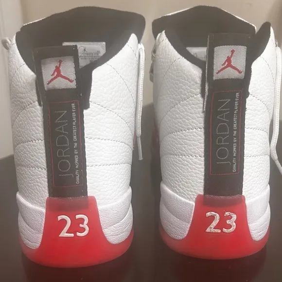 White and Red Basketball Sneakers