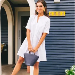 White Royal Shirt DressTUCKERNUCK