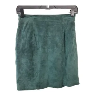 Wilsons Green Suede Leather Skirt Size 8 – Fits Modern Small