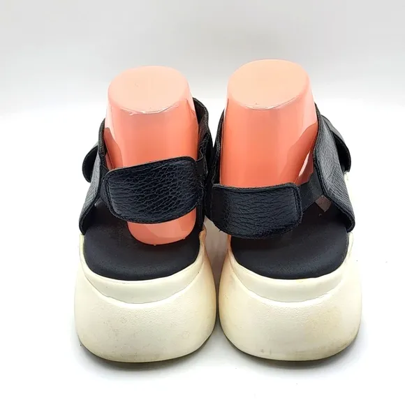 Women's Anthropologie Black Leather Sandals SIZE 10