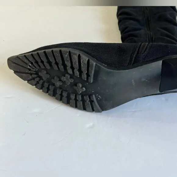 Women’s Black Slouchy Heeled Boots | Approx. Size 9-10