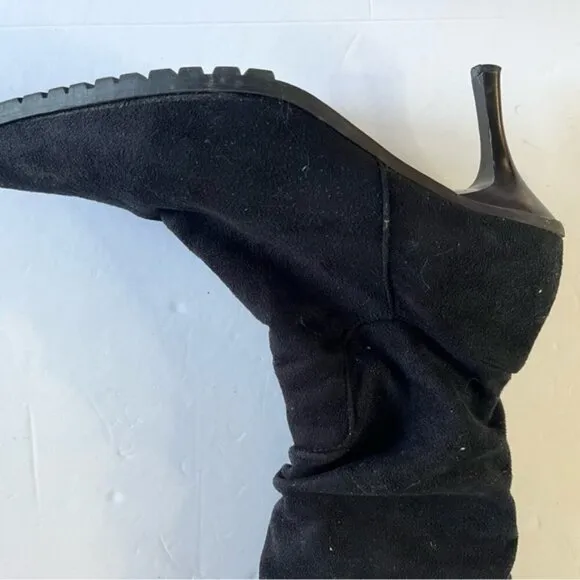 Women’s Black Slouchy Heeled Boots | Approx. Size 9-10