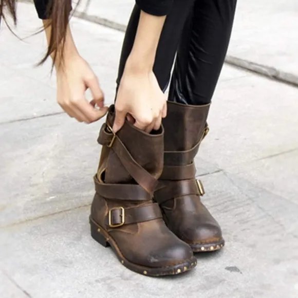 Women's Brown Leather Boots