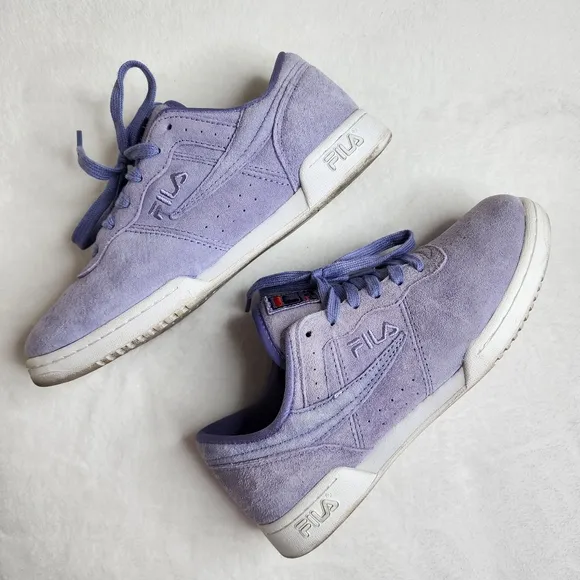 Womens Fila Purple Suede Original Fitness Premium Sneakers Size 8