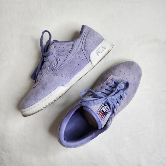Womens Fila Purple Suede Original Fitness Premium Sneakers Size 8