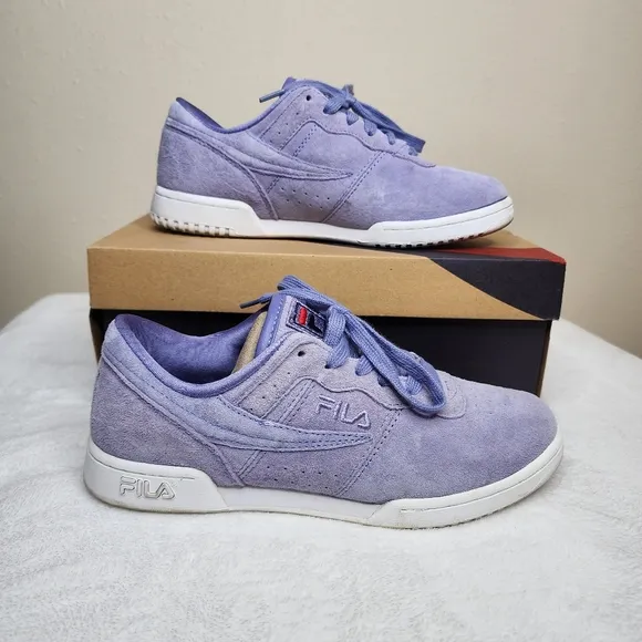 Womens Fila Purple Suede Original Fitness Premium Sneakers Size 8