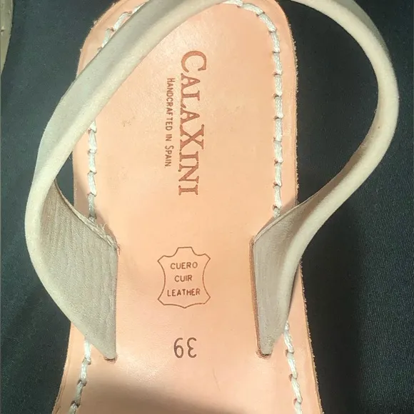 Women’s Leather Calaxini Wedge/Verano Slide Style Sandals