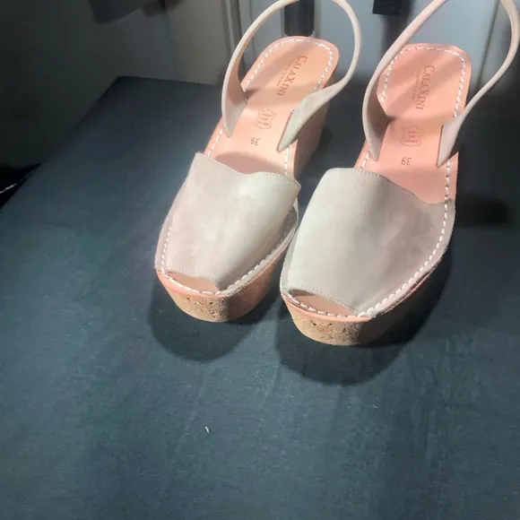 Women’s Leather Calaxini Wedge/Verano Slide Style Sandals