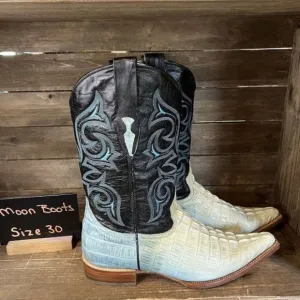 Womens Moon Boots Mexico Alligator Leather Pointed Toe Western‎ Boots Size 10 M