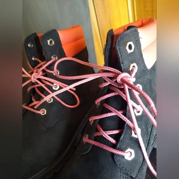 Women's pink and black waterproof Timberland hiking Boots