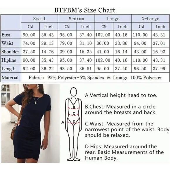 Women's Summer Casual Beach Dresses Navy