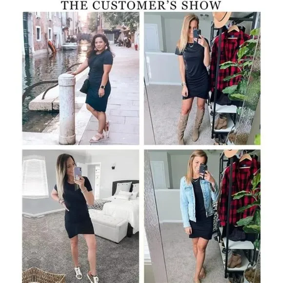 Women's Summer Casual Beach Dresses Navy