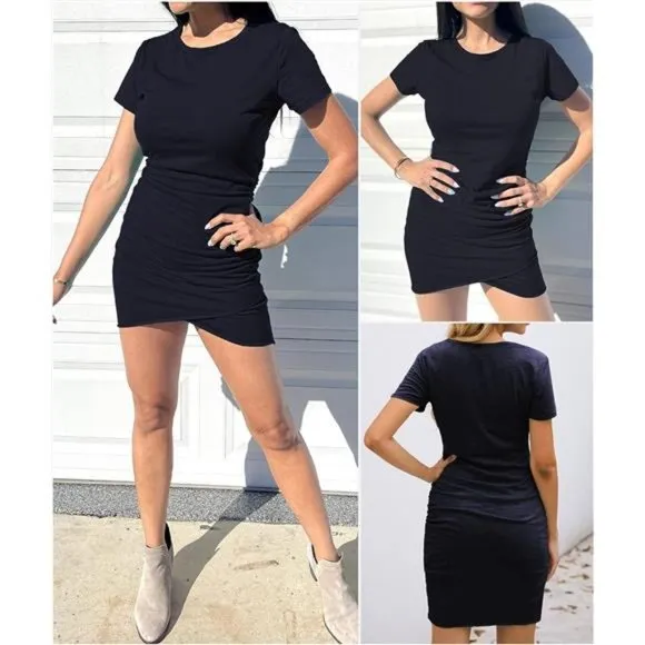 Women's Summer Casual Beach Dresses Navy