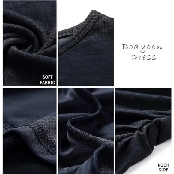 Women's Summer Casual Beach Dresses Navy