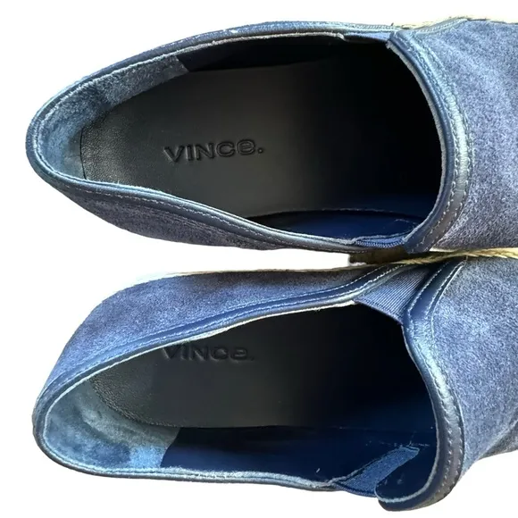 Women’s Vince Size 5 Blue Suede “Acker” Slip On Espadrille Loafers.