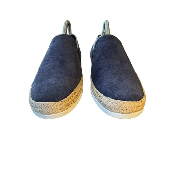 Women’s Vince Size 5 Blue Suede “Acker” Slip On Espadrille Loafers.