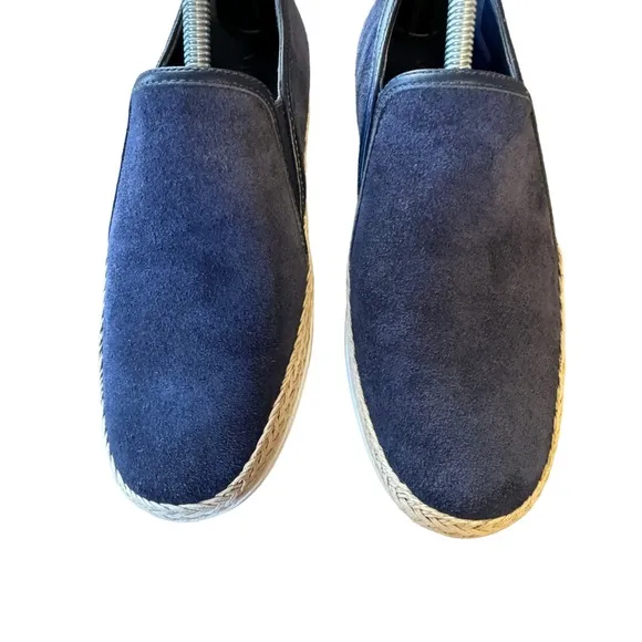 Women’s Vince Size 5 Blue Suede “Acker” Slip On Espadrille Loafers.