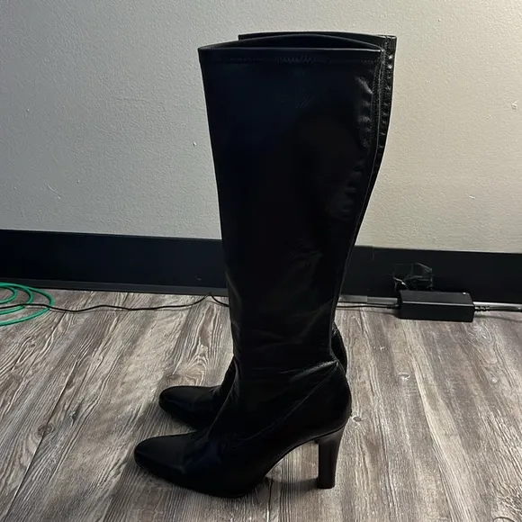 Y2K Cole Haan Leather Heeled Boots Size 8